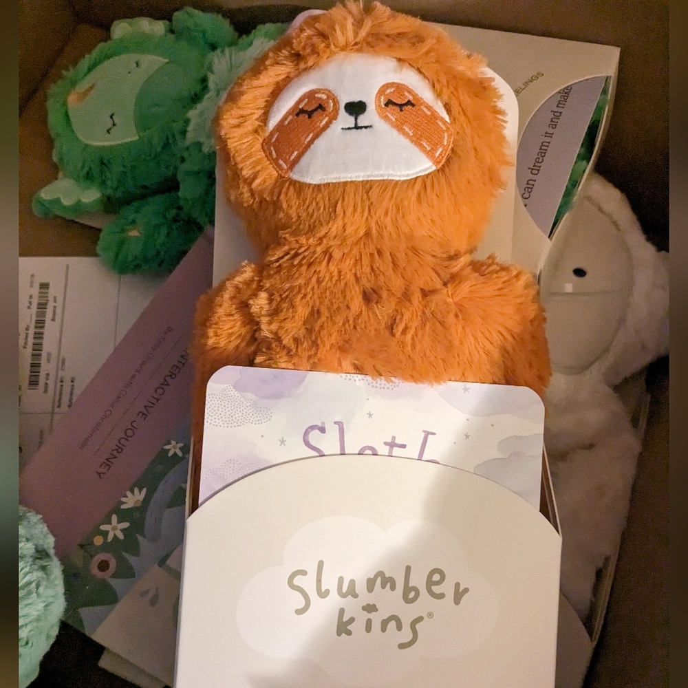 BNIB Slumberkins Harvest Sloth kin with affirmation card